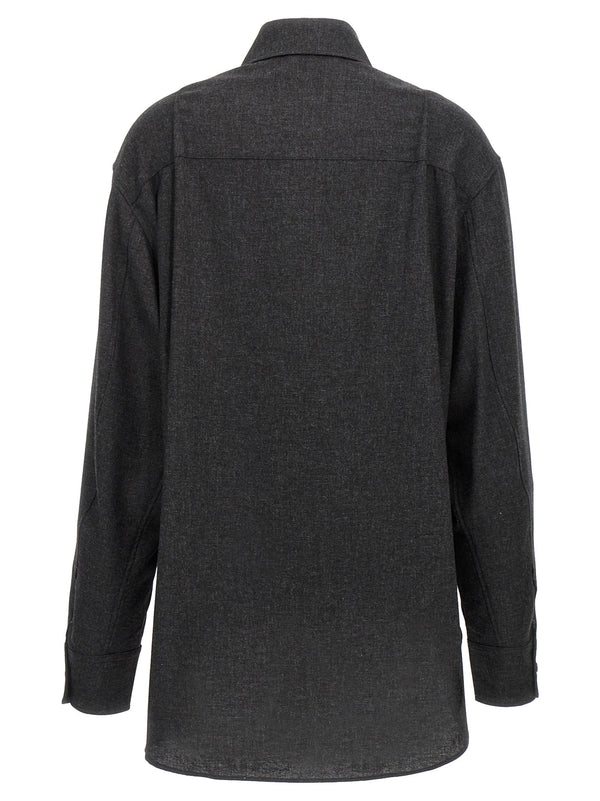 The Andamane - Women’s Gray Wool Blouse