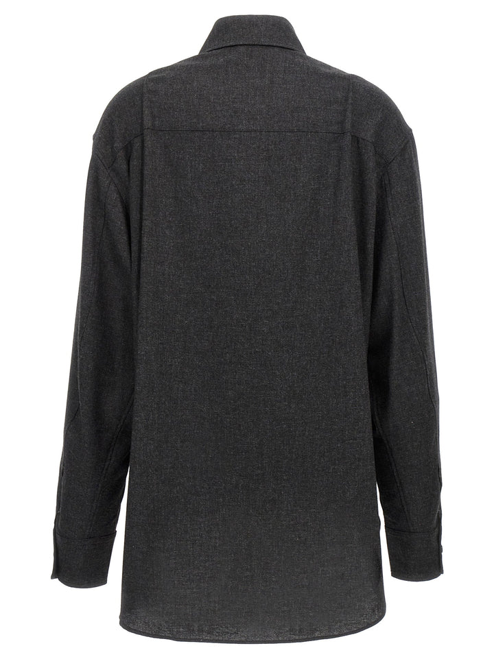 The Andamane - Women’s Gray Wool Blouse