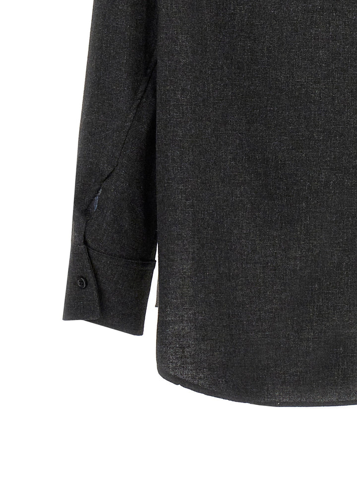 The Andamane - Women’s Gray Wool Blouse
