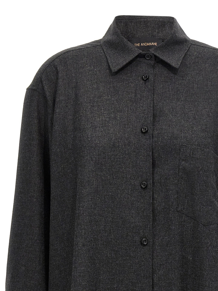 The Andamane - Women’s Gray Wool Blouse