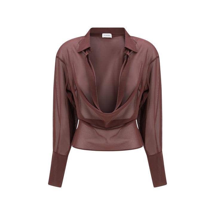 The Andamane Blouses - Women’s Purple Silk Blouse