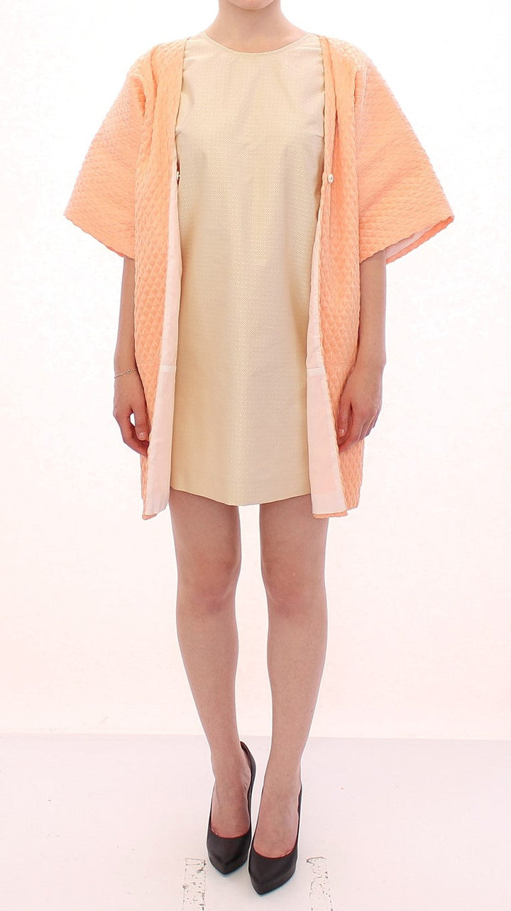 Andrea Incontri Wrap Coats - Pink Short Sleeves Jacket Coat