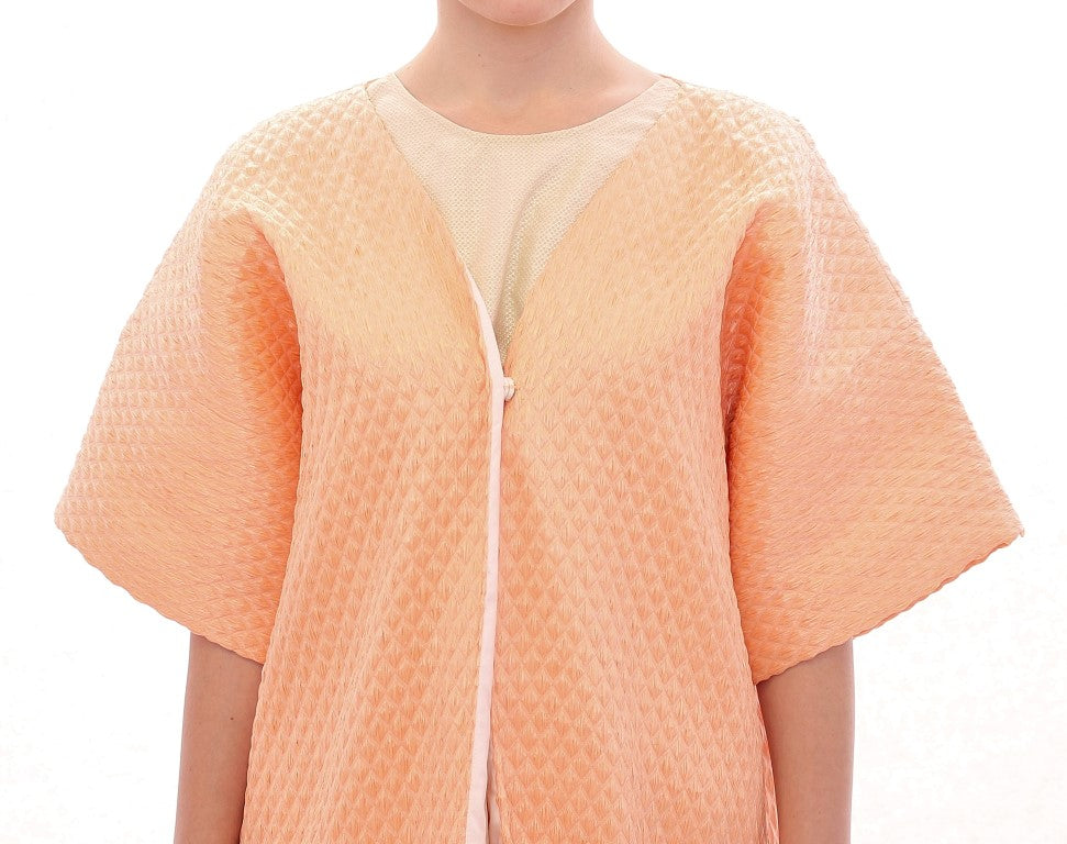 Andrea Incontri Wrap Coats - Pink Short Sleeves Jacket Coat