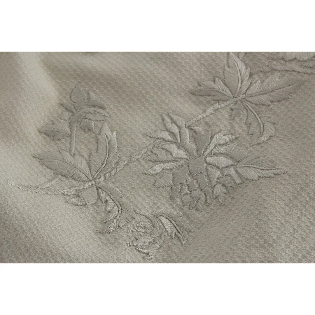 Andrea Incontri White Cotton Floral Embroidery Skirt