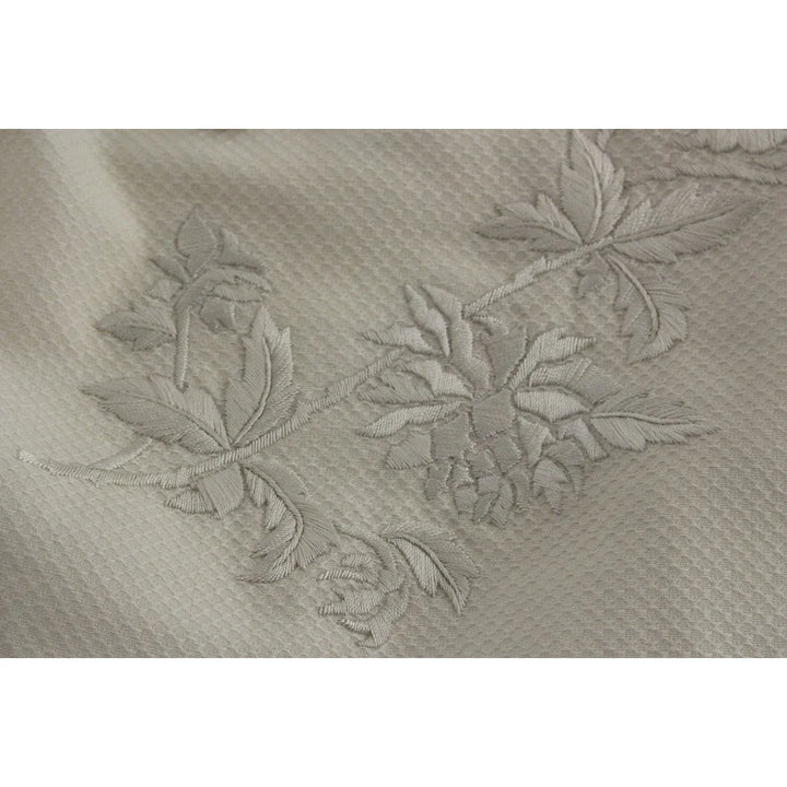 Andrea Incontri White Cotton Floral Embroidery Skirt