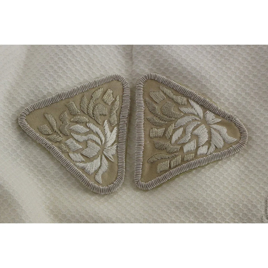 Andrea Incontri White Cotton Floral Embroidery Skirt