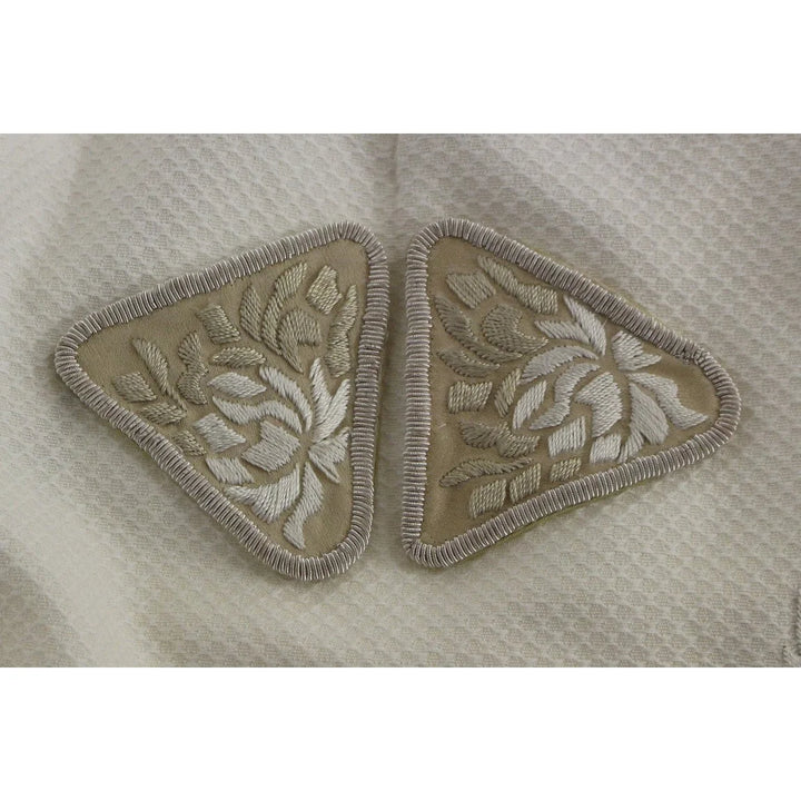 Andrea Incontri White Cotton Floral Embroidery Skirt