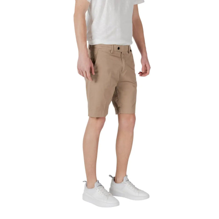 Antony Morato Beige Cotton Bermuda Shorts
