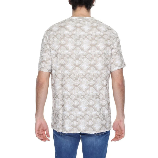 Antony Morato Beige T-Shirt with Geometric Print Contemporary Style