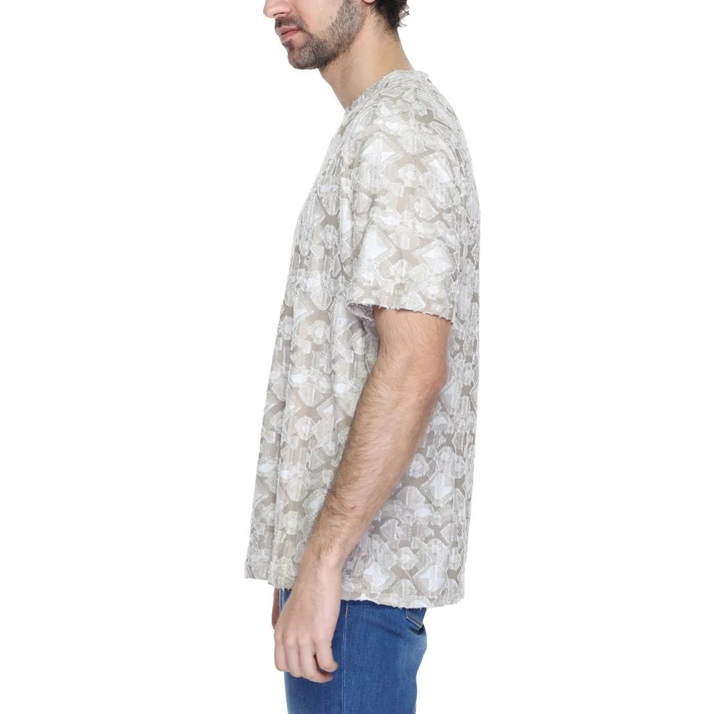 Antony Morato Beige T-Shirt with Geometric Print Contemporary Style