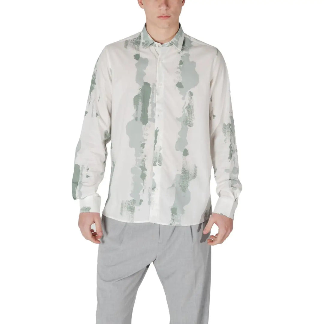 Antony Morato Bicolor Viscose Pattern Shirt