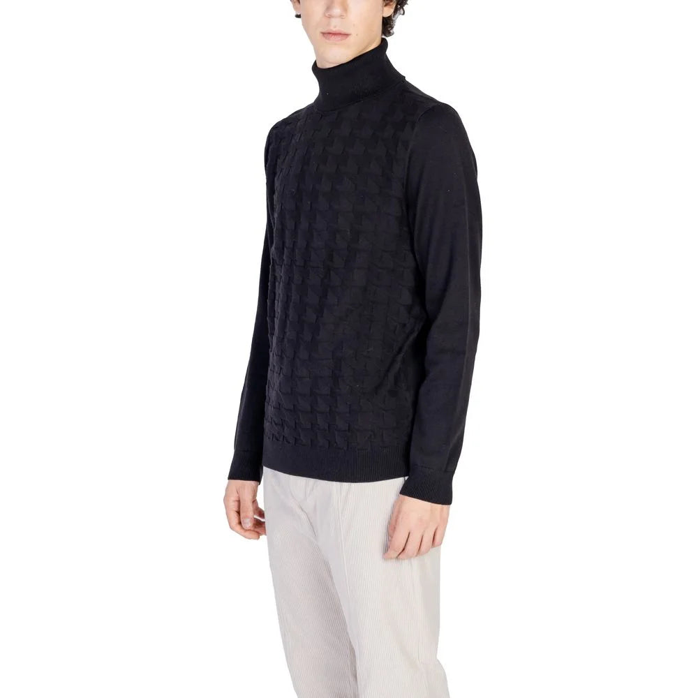 Antony Morato Black Cotton Turtleneck