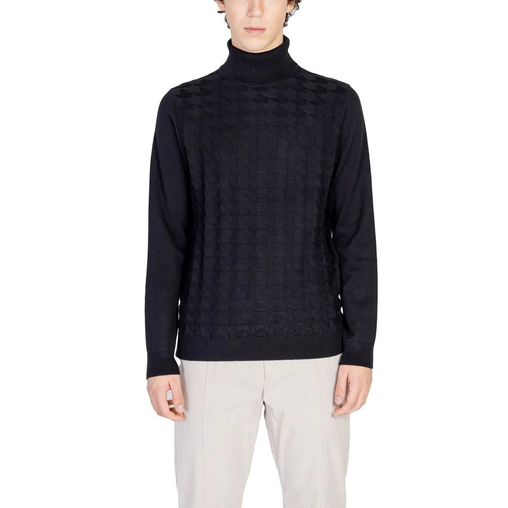 Antony Morato Black Cotton Turtleneck