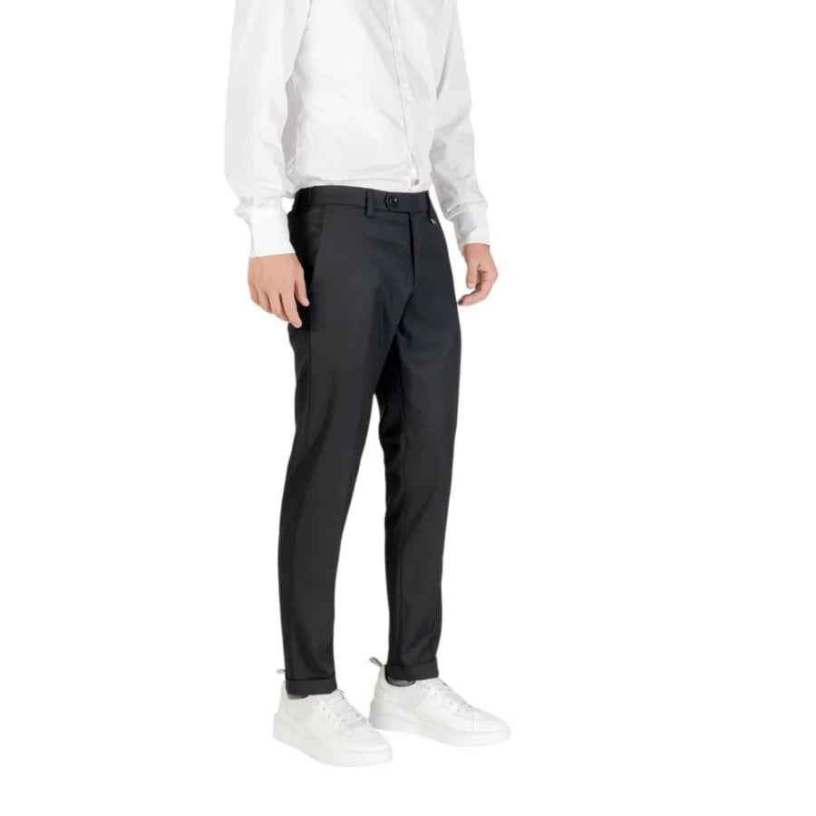 Antony Morato Black Polyester Skinny Pants