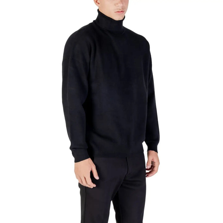 Antony Morato Black Viscose Sweatshirt