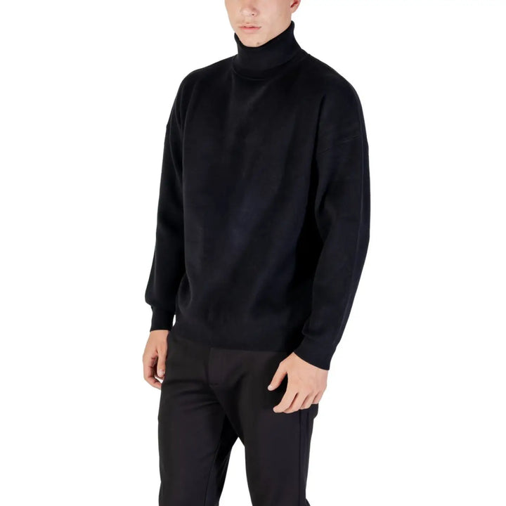 Antony Morato Black Viscose Sweatshirt