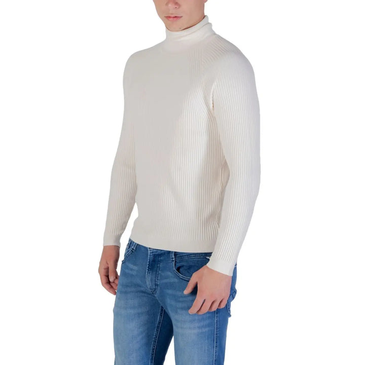Antony Morato Cream Viscose Turtleneck