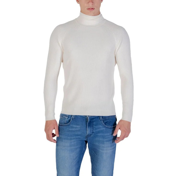 Antony Morato Cream Viscose Turtleneck