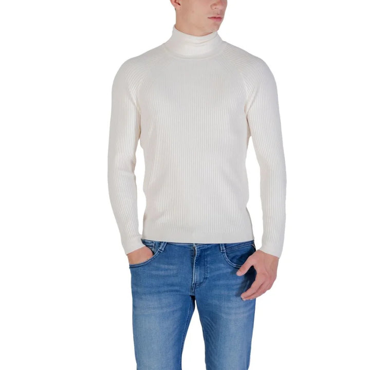 Antony Morato Cream Viscose Turtleneck