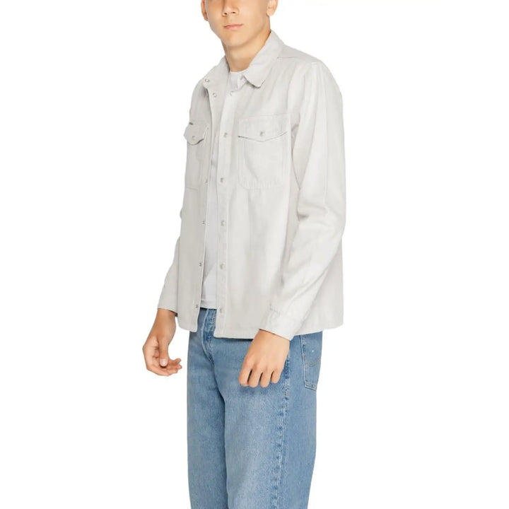Antony Morato Gray Cotton Dress Shirt