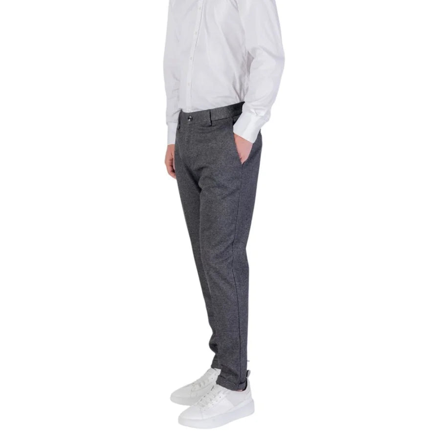 Antony Morato Gray Polyester Skinny Pants