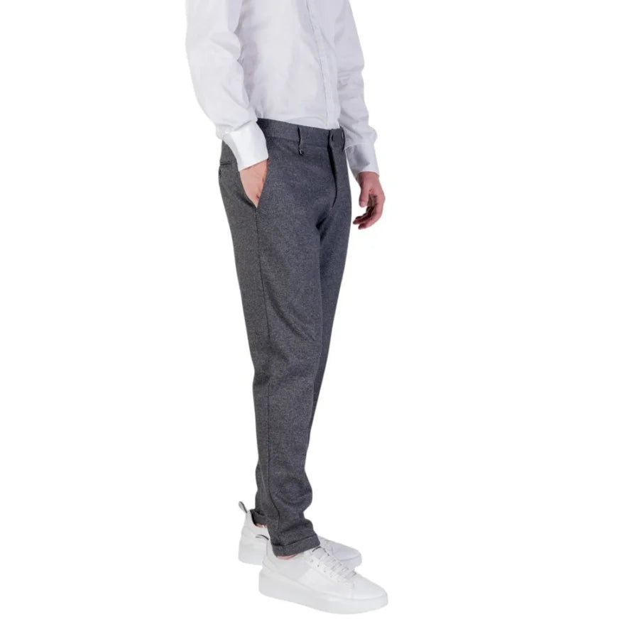 Antony Morato Gray Polyester Skinny Pants
