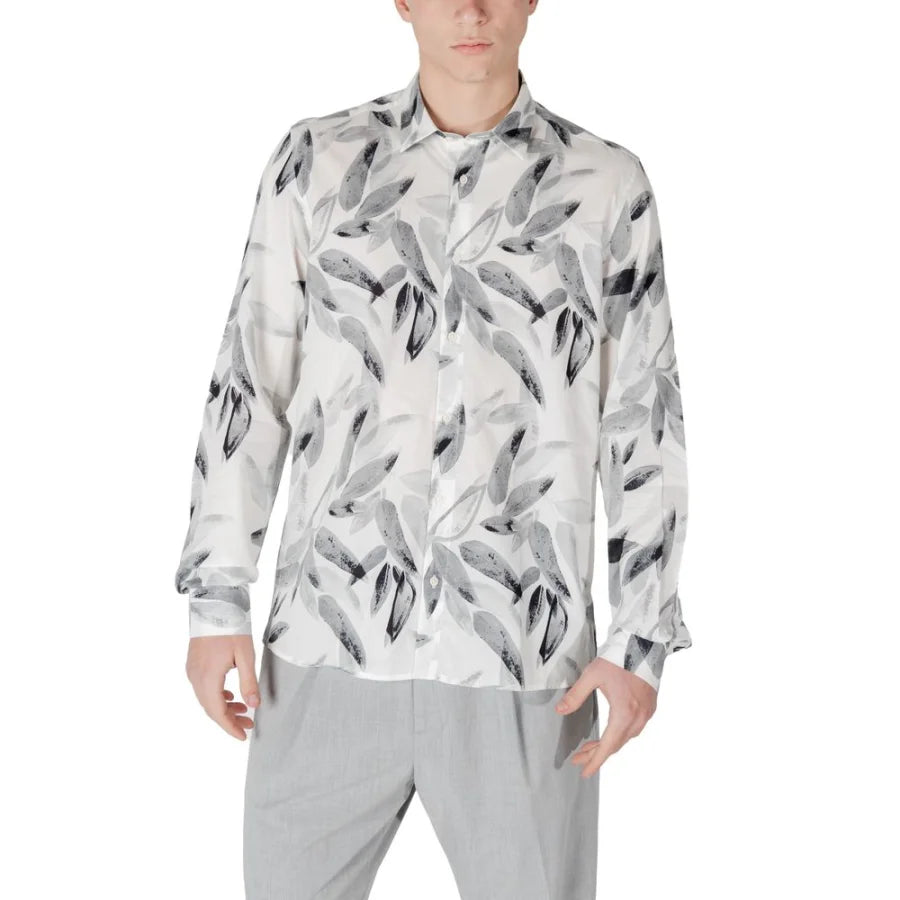 Antony Morato White Viscose Pattern Shirt
