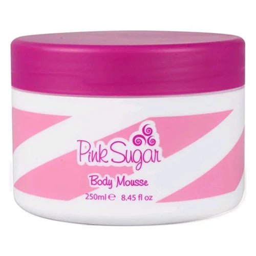 Pink Sugar women’s body mousse container
