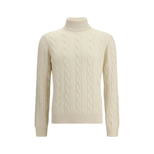 Aragona Cashmere White Turtleneck