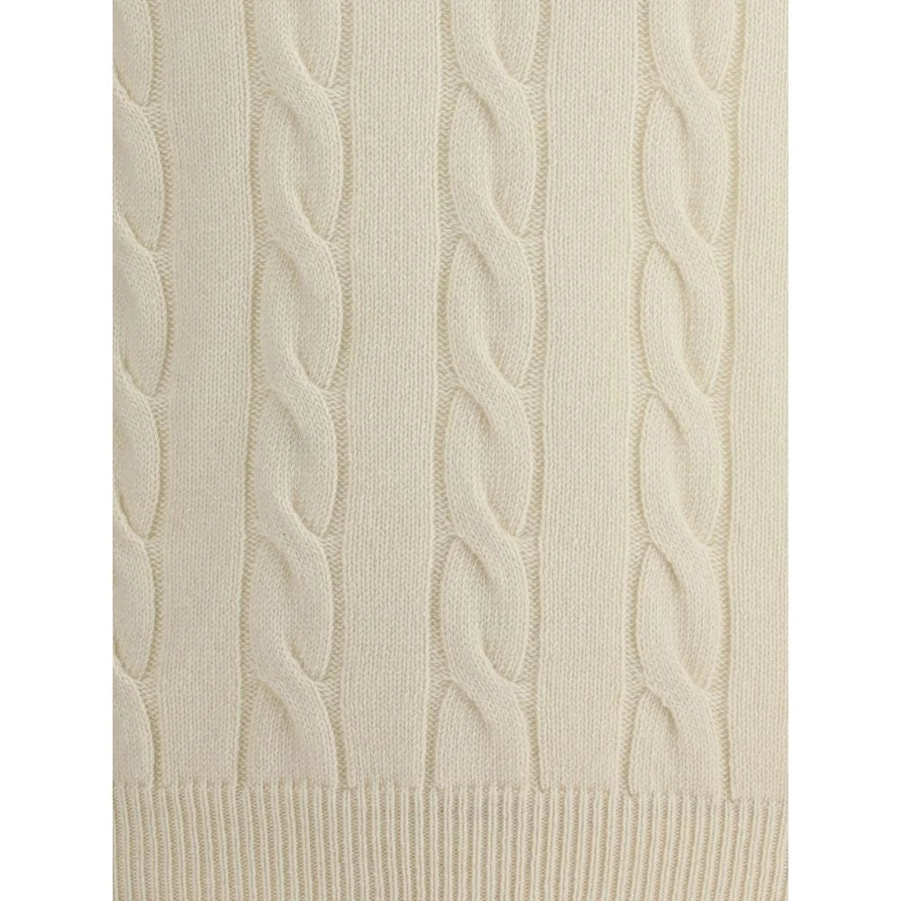 Aragona Cashmere White Turtleneck