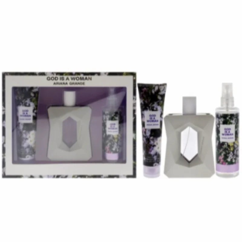 Ariana Grande God Is a Woman 3 Piece Gift Set Fragrance Trio Women’s Sets