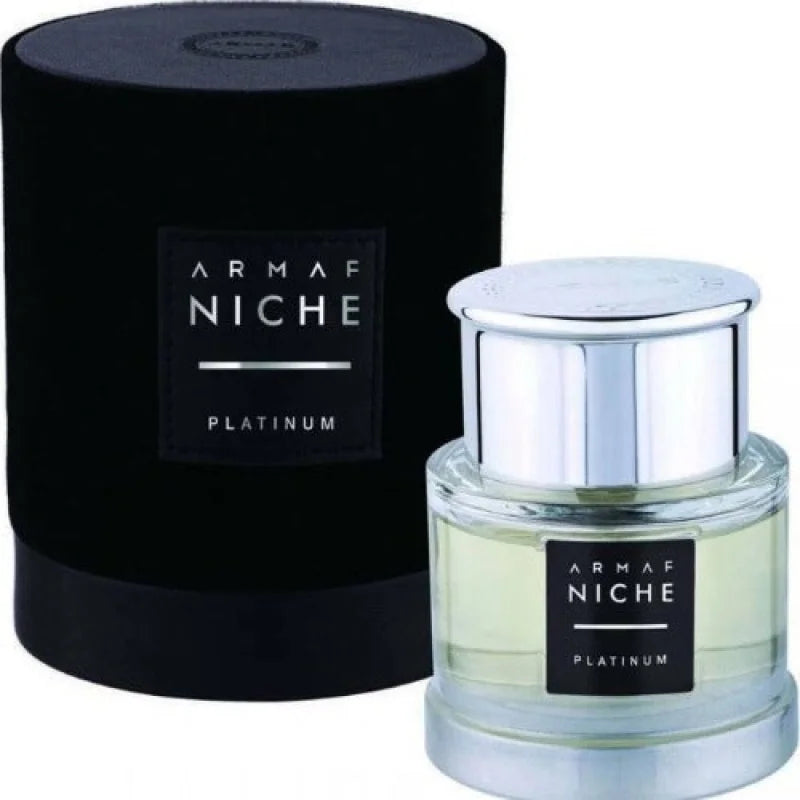 Bold Armaf Niche Platinum Woody Fragrance with Earthy Amber Depth Men’s Cologne