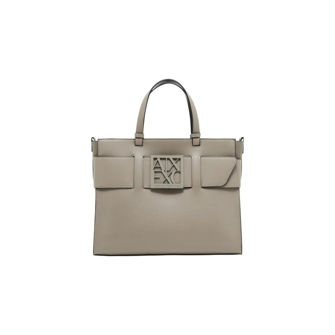 Armani Exchange Beige Artificial Leather Handbag