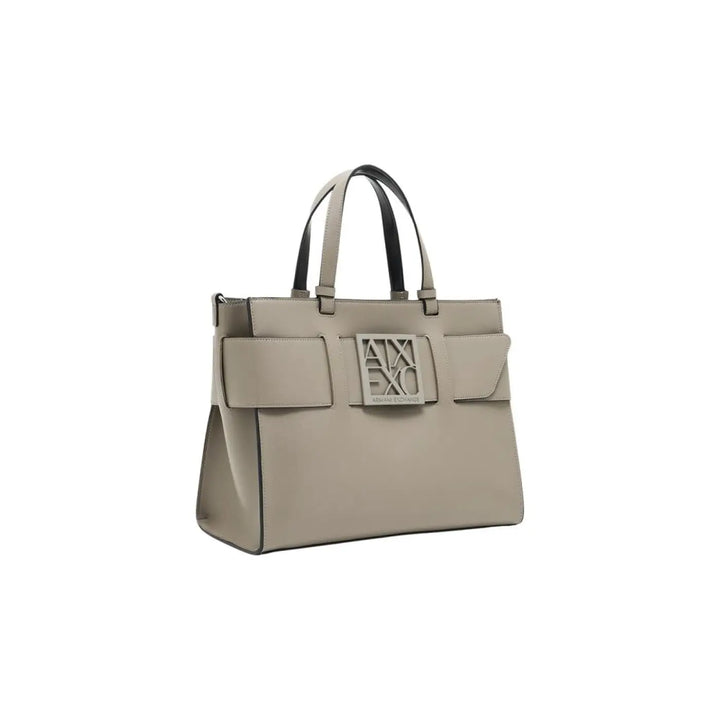 Armani Exchange Beige Artificial Leather Handbag