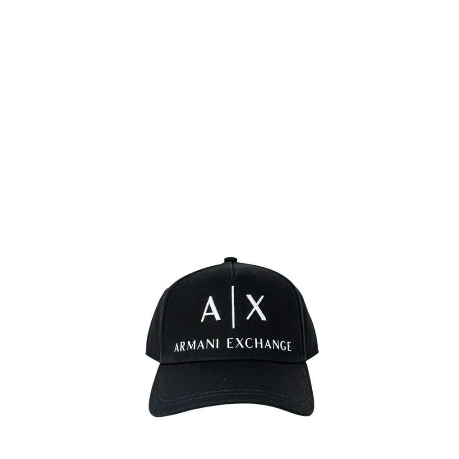Armani Exchange Black Cotton Cap (Baseball Hat)