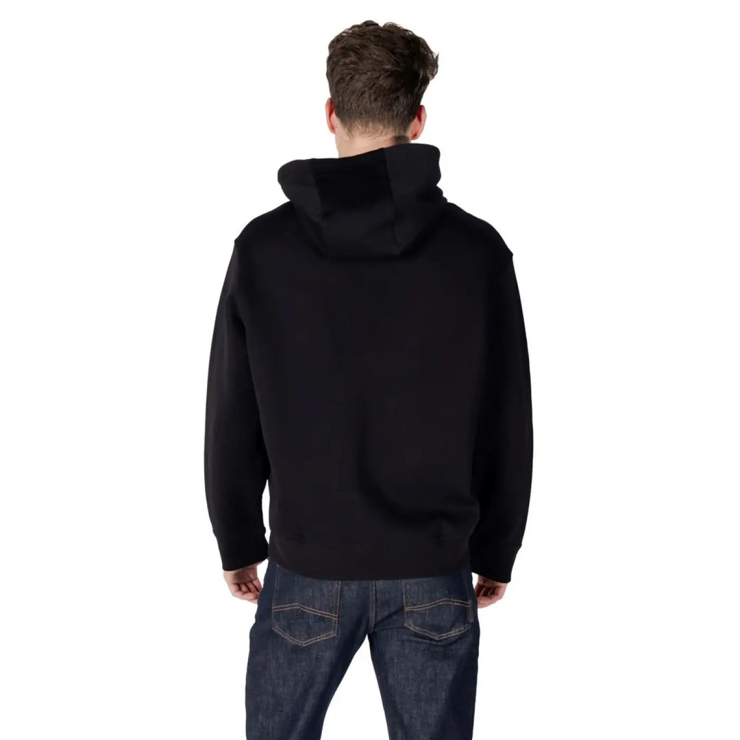 Armani Exchange Black Cotton Hoodie