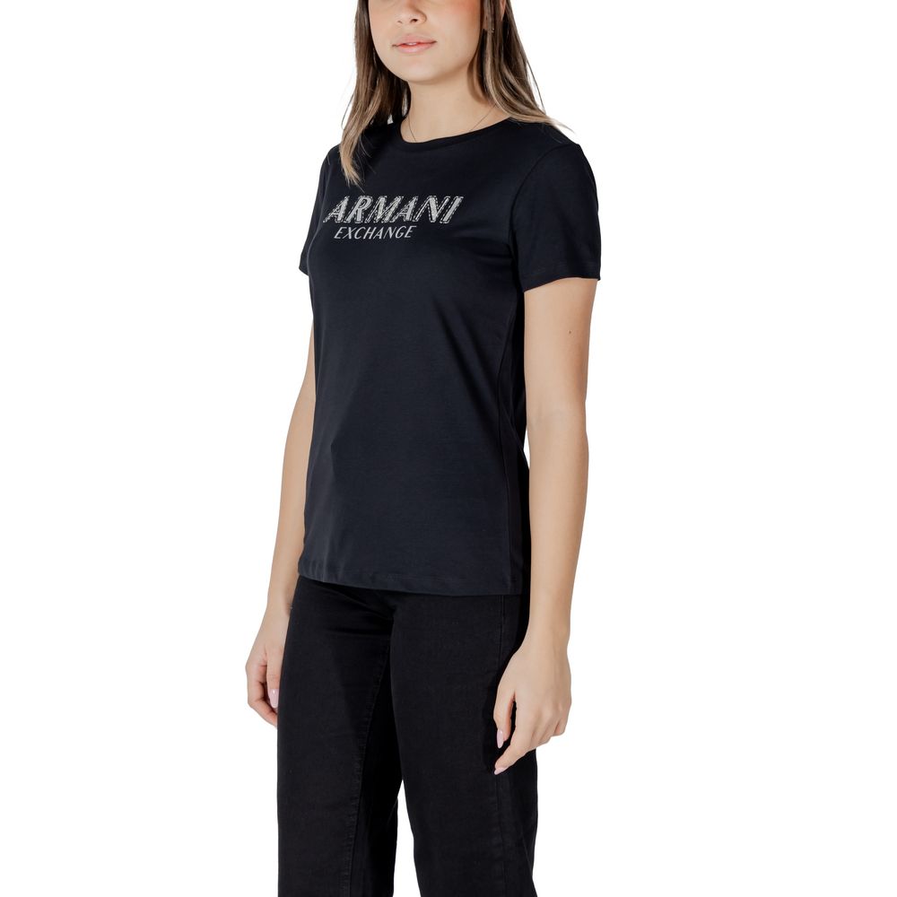 Armani Exchange - Black Cotton Long Sleeve T-Shirt