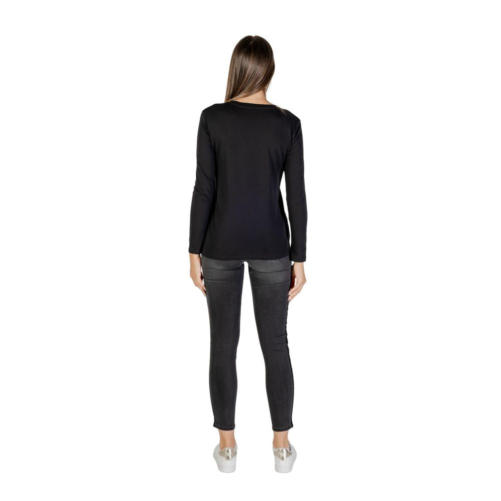 Armani Exchange - Black Cotton Long Sleeve T-Shirt