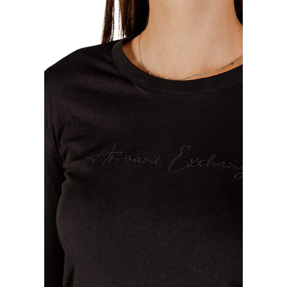 Armani Exchange - Black Cotton Long Sleeve T-Shirt