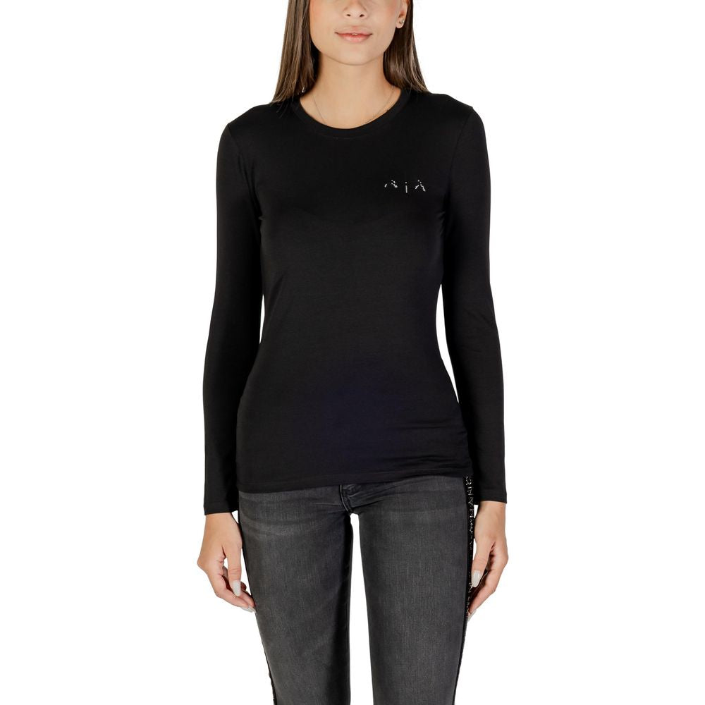 Armani Exchange - Black Cotton Long Sleeve T-Shirt