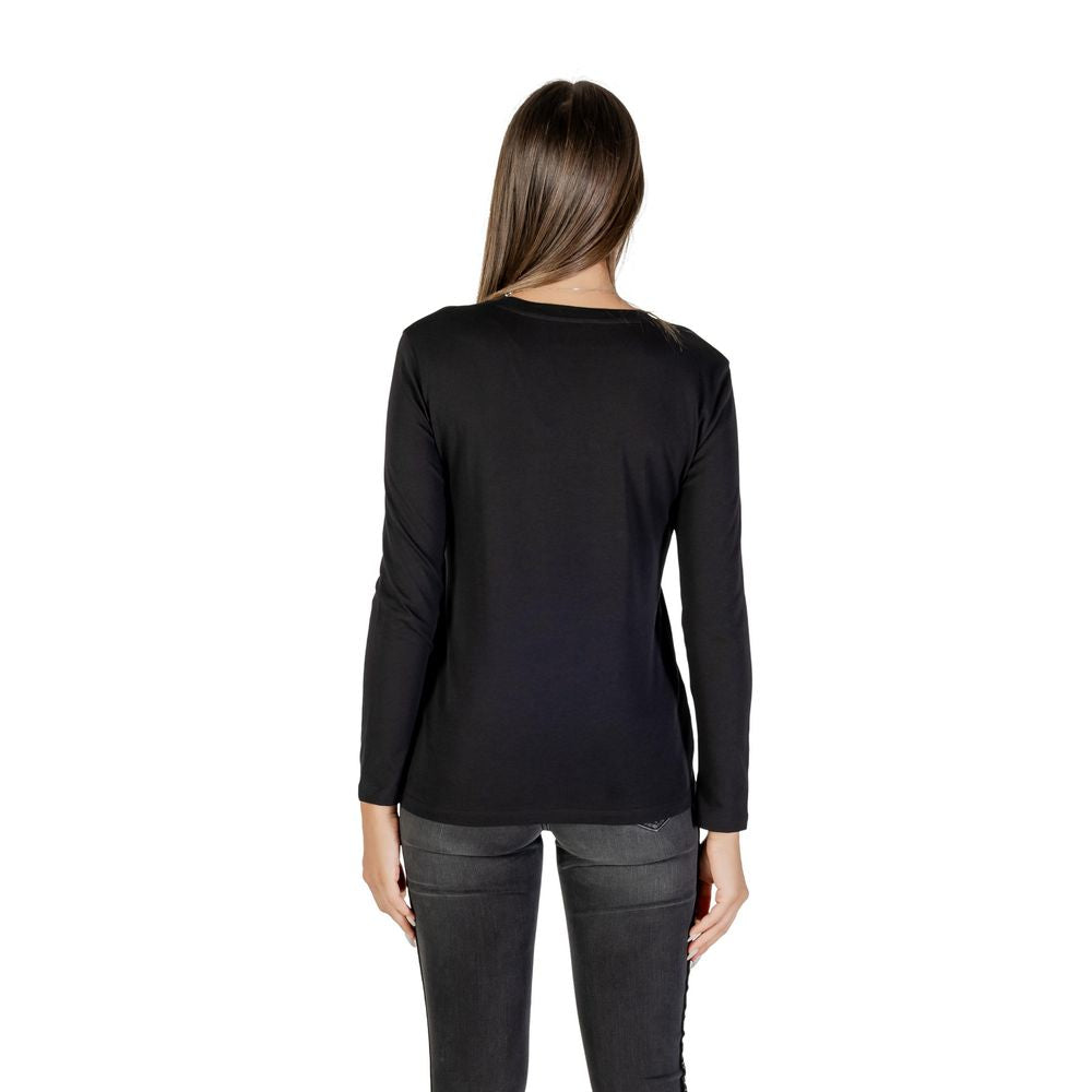 Armani Exchange - Black Cotton Long Sleeve T-Shirt