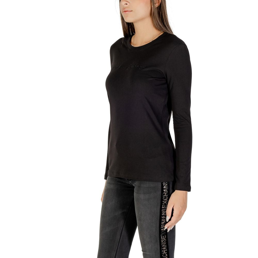 Armani Exchange - Black Cotton Long Sleeve T-Shirt