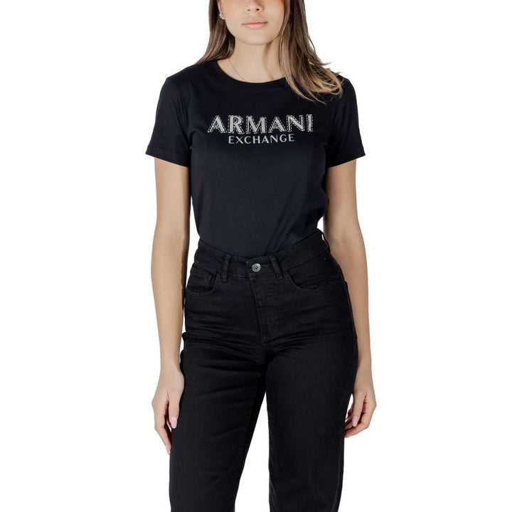Armani Exchange - Black Cotton Long Sleeve T-Shirt