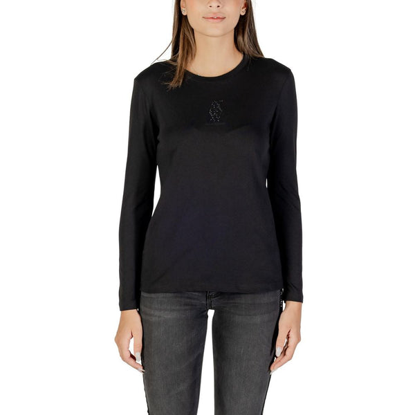 Armani Exchange - Black Cotton Long Sleeve T-Shirt