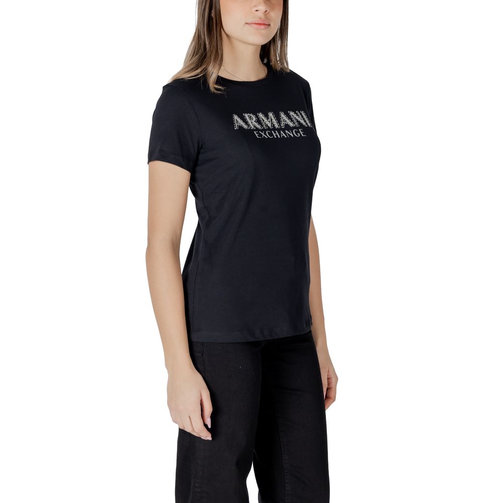 Armani Exchange - Black Cotton Long Sleeve T-Shirt