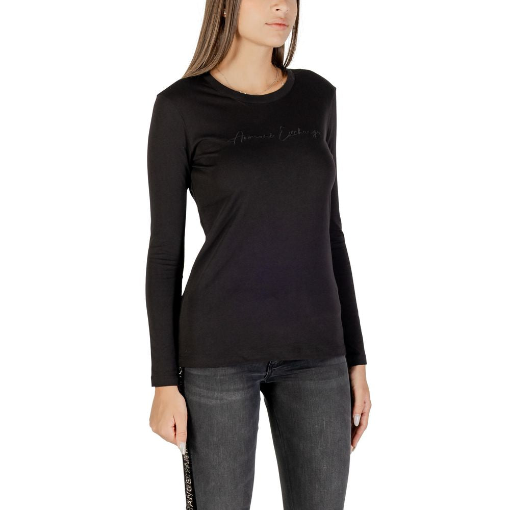 Armani Exchange - Black Cotton Long Sleeve T-Shirt
