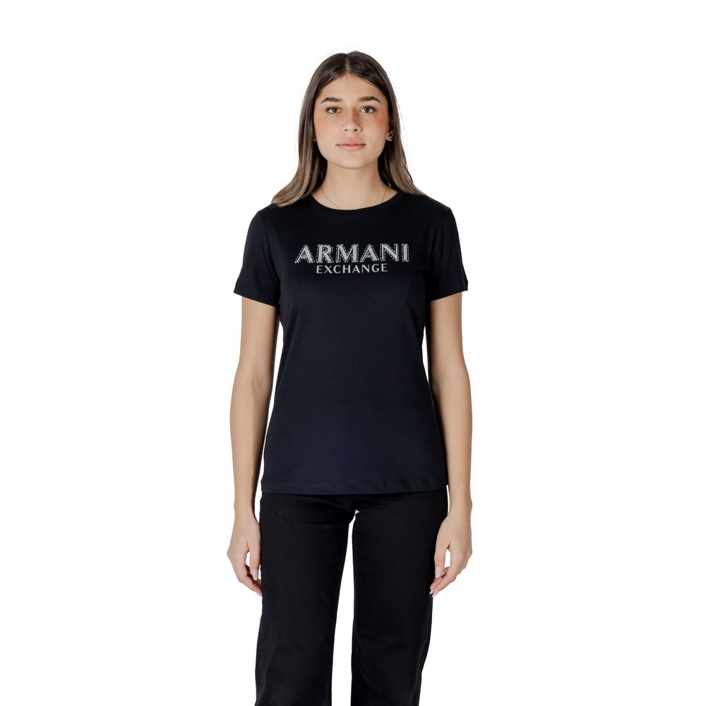 Armani Exchange - Black Cotton Long Sleeve T-Shirt