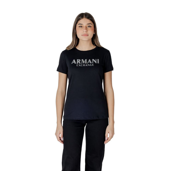 Armani Exchange - Black Cotton Long Sleeve T-Shirt