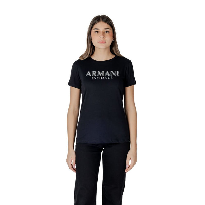 Armani Exchange - Black Cotton Long Sleeve T-Shirt