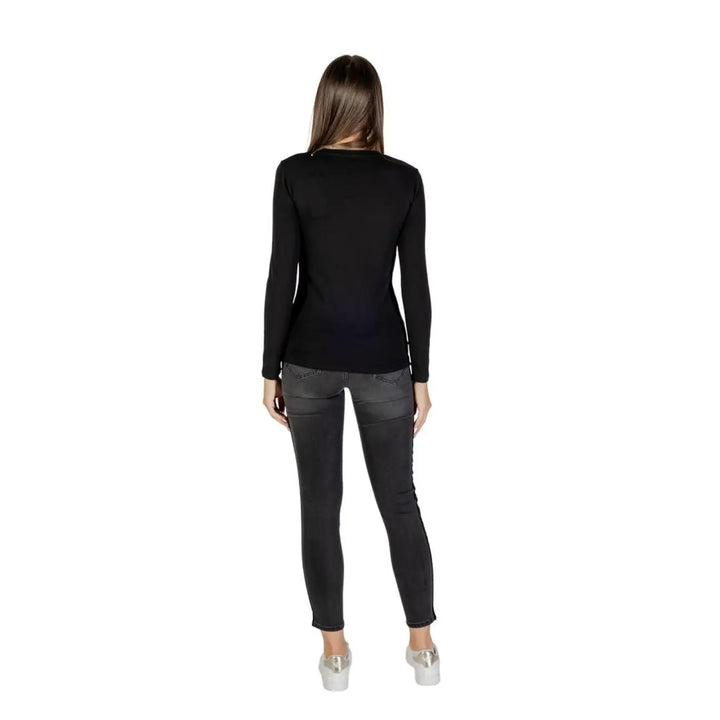 Armani Exchange Black Cotton Long Sleeve T-shirt